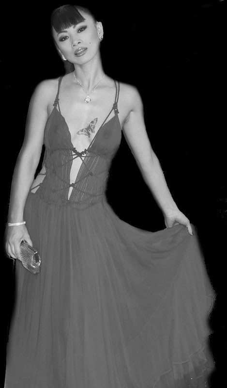 Different pictures of the chinese actress <b>Bai Ling</b>, that (don't be fooled by the tiny thumbnails) seems to like showing her nipples to everyone, especially on a red carpet when wearing a stunning and revealing red dress.