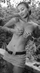 Sometimes the sexy chinese actress Bai Ling takes some trip and walks wild in the wild... undressing too, surely because of the  heat