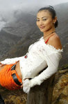 Sometimes the sexy chinese actress Bai Ling takes some trip and walks wild in the wild... undressing too, surely because of the  heat