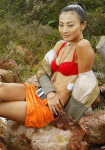 Sometimes the sexy chinese actress Bai Ling takes some trip and walks wild in the wild... undressing too, surely because of the  heat